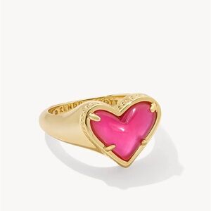 Pink Ari Heart Ring - Size 8